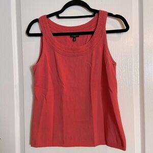 Talbots crochet collar sleeveless tank top